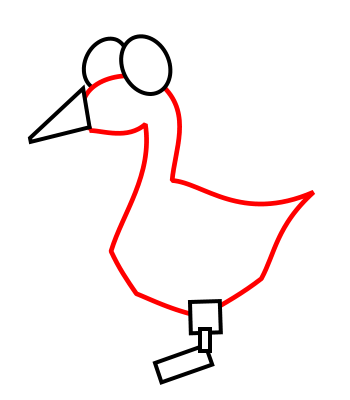 How To Draw A Cartoon Goose 5