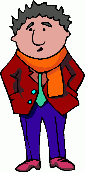 Clipart man standing outline