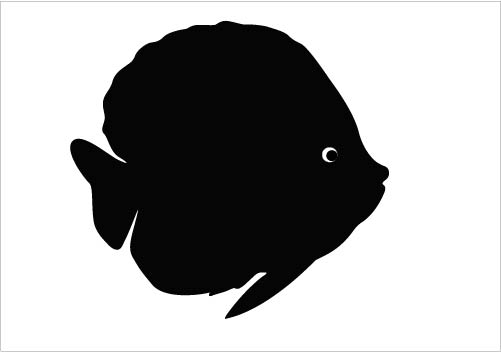 Silhouette of fish clipart