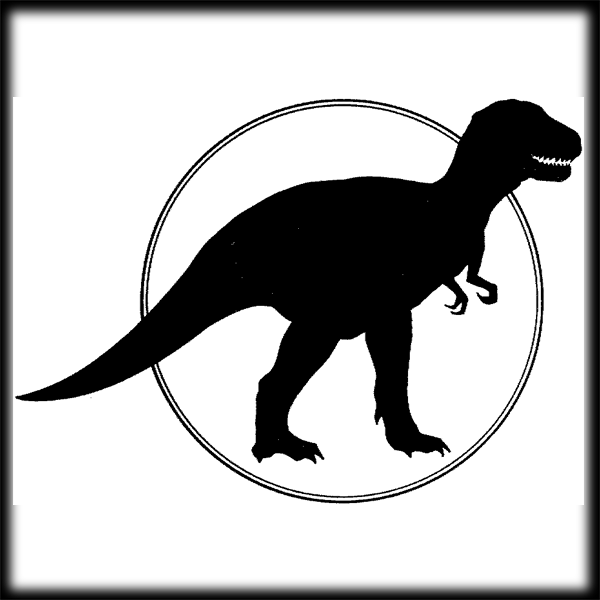 Tyrannosaurus rex outline clipart black and white