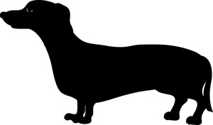 Dachshund silhouette clip art