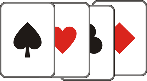 Vector clip ar of set of gambling cards | Public domain vectors