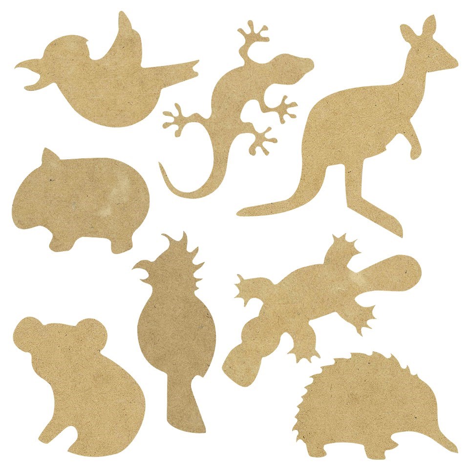 Wooden Australian Animal Shapes - CleverPatch