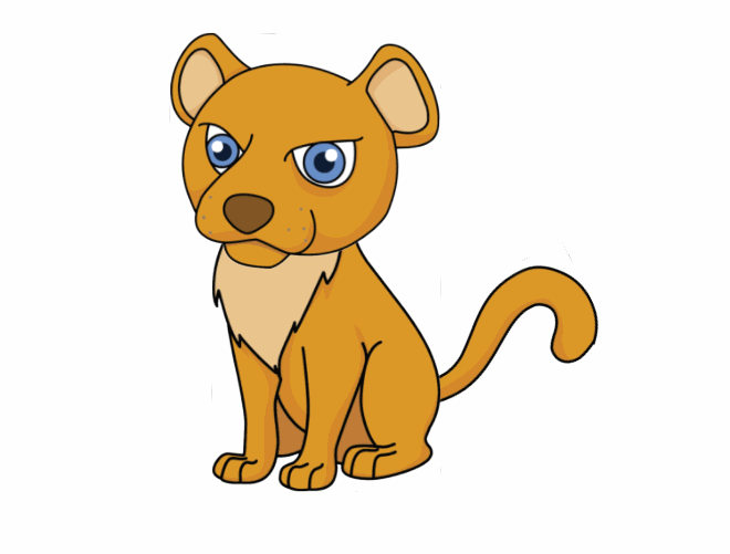 Baby Cougar Clipart