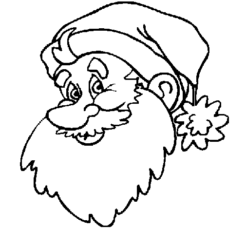 Coloring page Father Christmas face to color online - Coloringcrew.