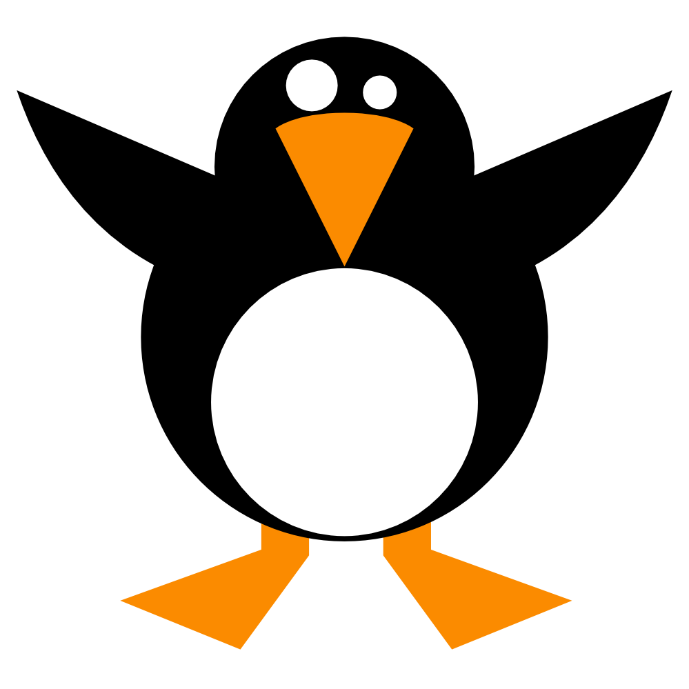 Clip Art: simple penguin linux scallywag March ... - ClipArt Best ...