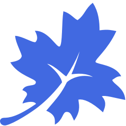 Royal blue leaf 3 icon - Free royal blue leaf icons