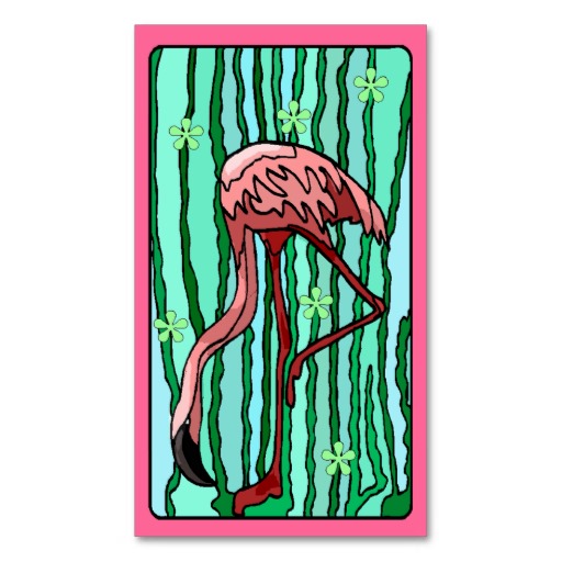 Flamingo Spanish Moss Travel Souvenir Gift Tags Business Card ...