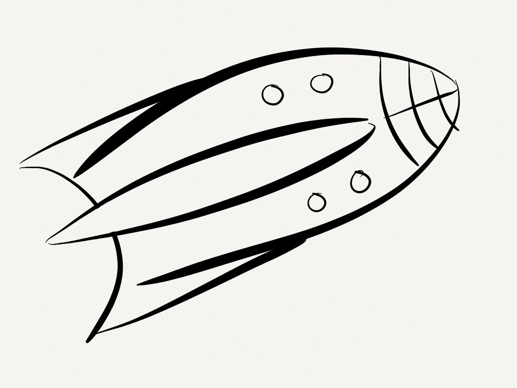 Rocket Drawing Template