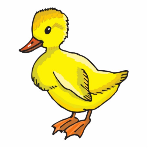 Baby duck cartoon cut out from Zazzle.