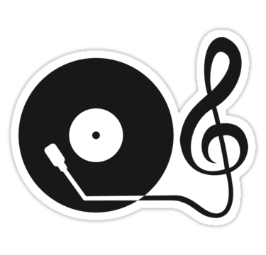 Music Clef Turntable DJ" Stickers by Style-O-Mat | Redbubble