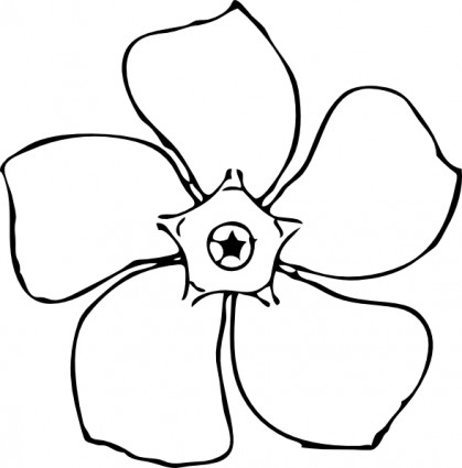 Periwinkle Flower Top View clip art Vector clip art - Free vector ...