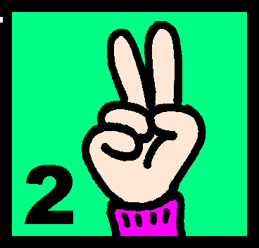 2 sign (in color) - Clip Art Gallery