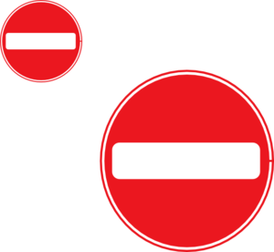 Two No Entry Signs clip art - vector clip art online, royalty free ...