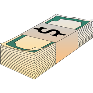 Stack of bills (money) clipart, cliparts of Stack of bills (money ...