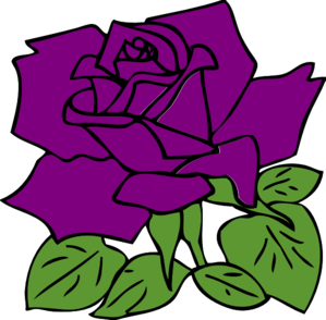 Purple Rose clip art - vector clip art online, royalty free ...