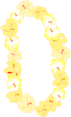 Hawaiian Lei Clip Art -Tropical Luau Flower Lei Necklace - ClipArt ...