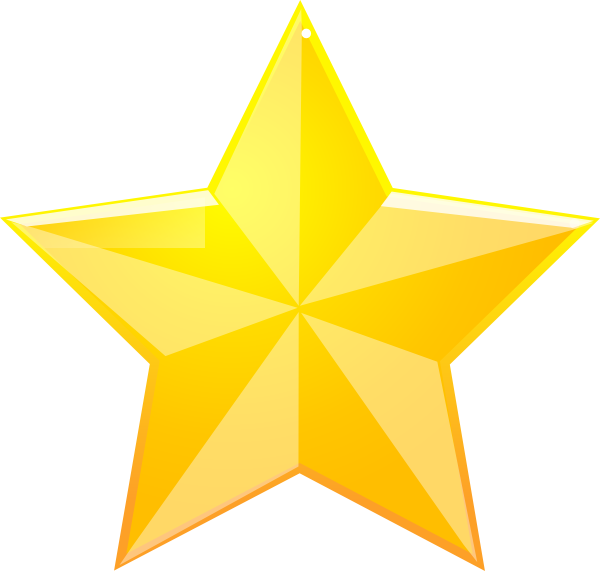 Shaded Yellow Star clip art - vector clip art online, royalty free ...