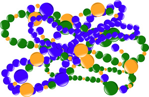 Mardi Gras Beads Clipart Image - Blue, yellow, and green Mardi ...