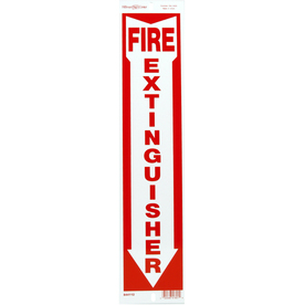 Shop The Hillman Group 18-in x 4-in Fire Extinguisher Sign at Lowes.