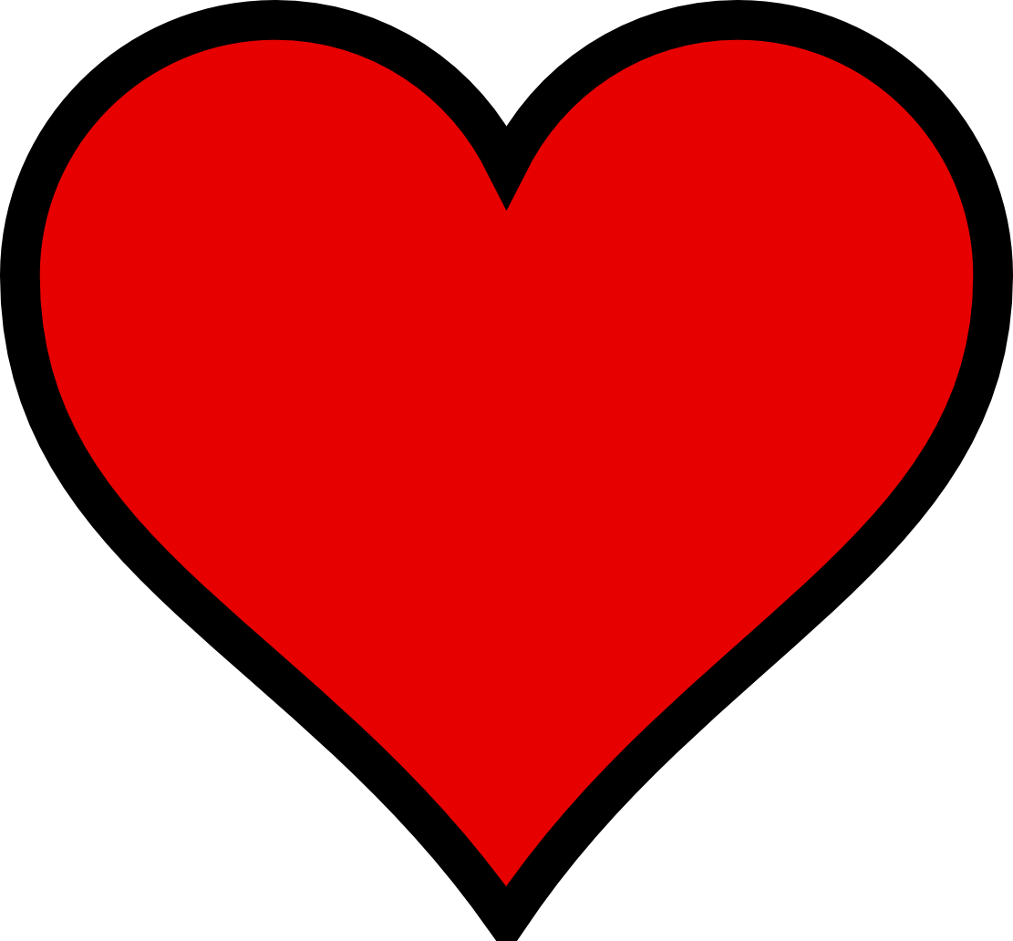 Heart Outline Black And White - Free Clipart Images