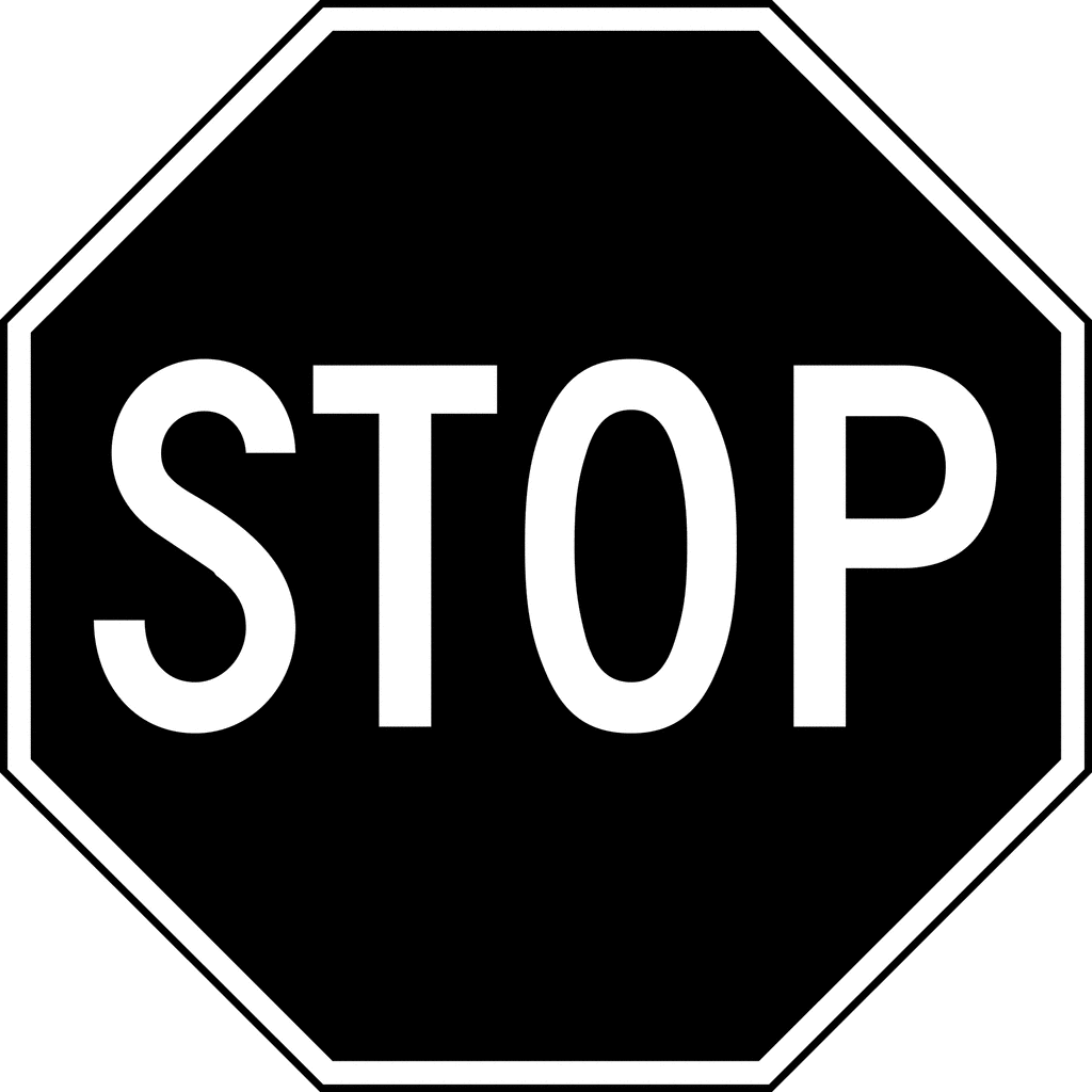 Stop Sign Clipart Black And White - Free Clipart ...