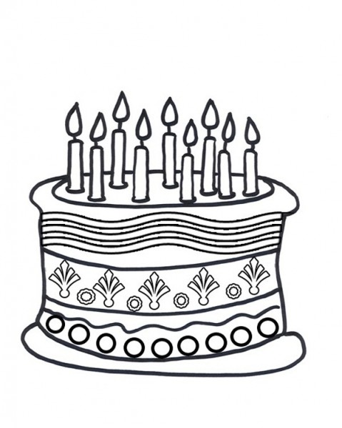 Cake Line Drawing - ClipArt Best