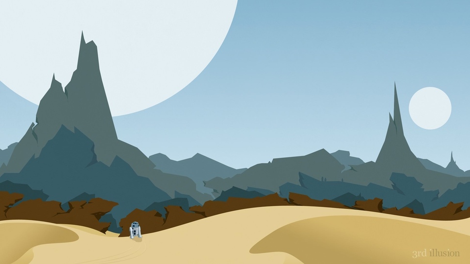 r2d2, desert, robot, star wars, mountains, planet wallpaper ...