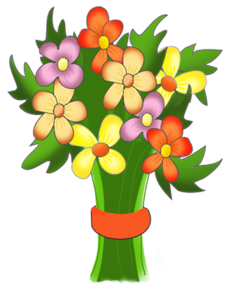 Happy birthday flowers clipart