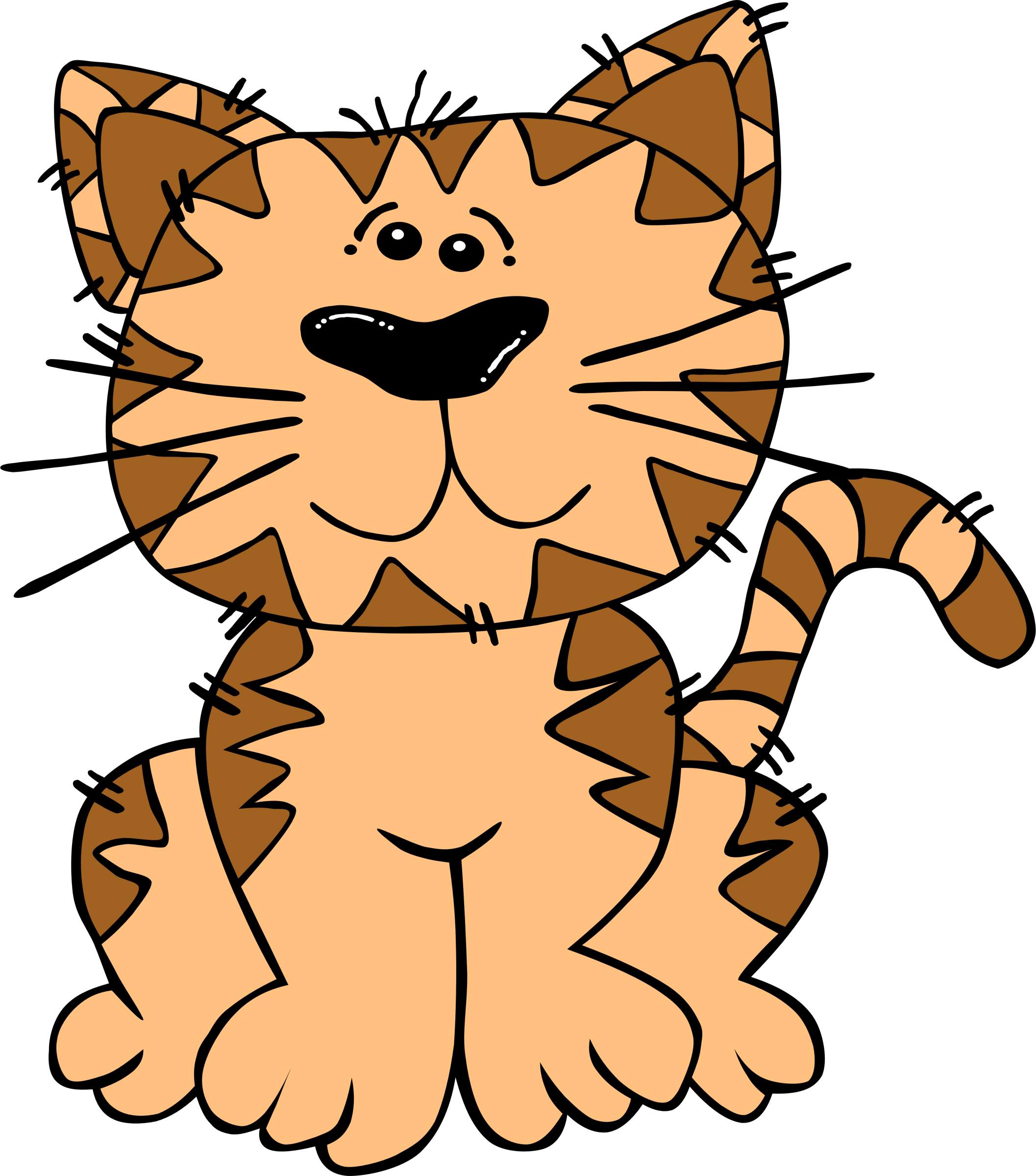 Pictures Of Cartoon Cats Sitting Down - ClipArt Best