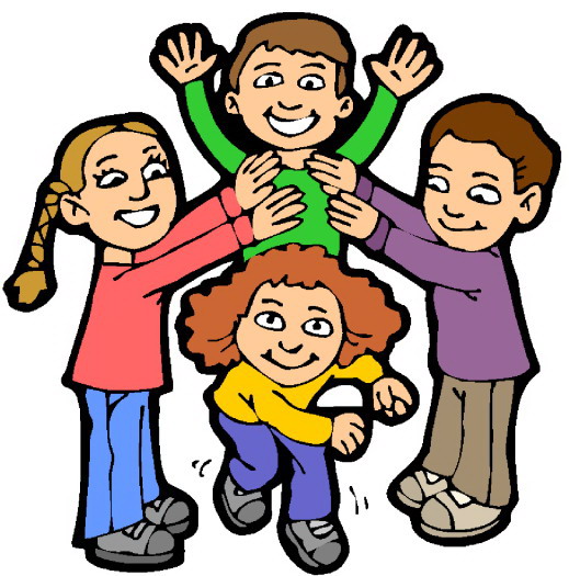 Clip Art Of Kids Playing