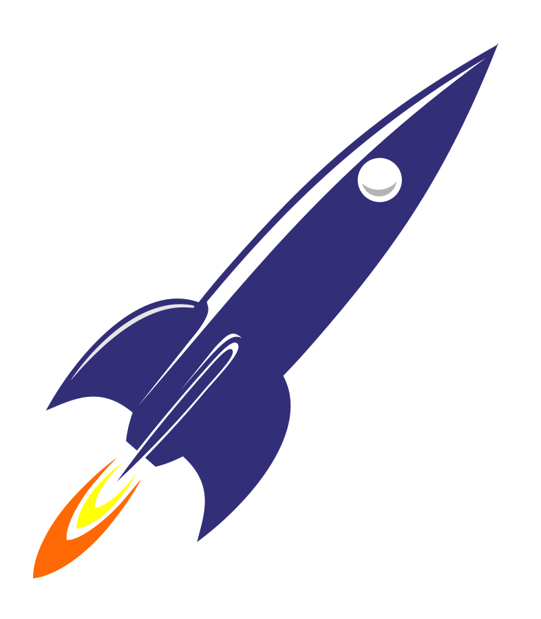 Cartoon Rocket Launch