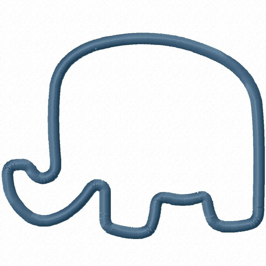 Elephant outline clipart