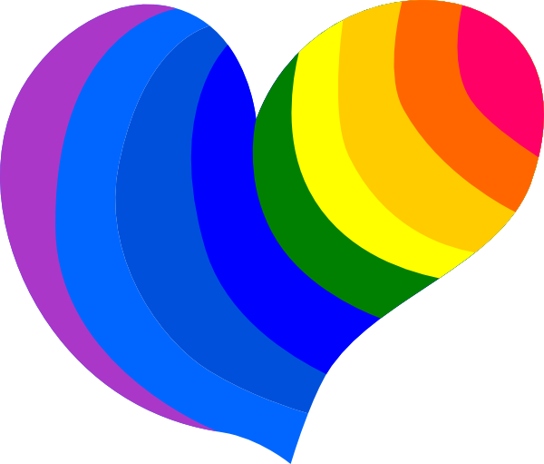 Raibow Heart Clip Art - vector clip art online ...