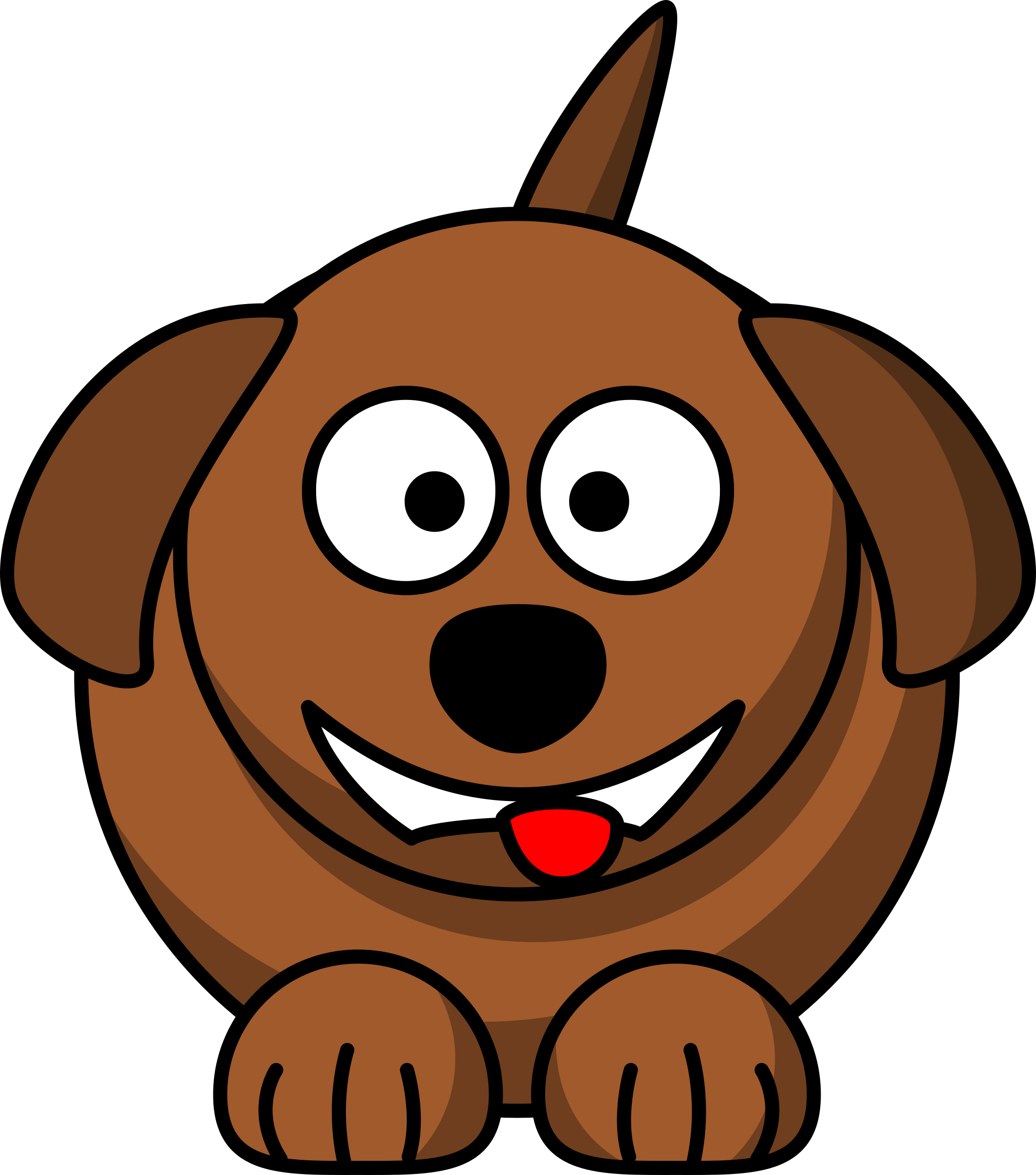 Clipart - Cartoon dog laughing or smiling