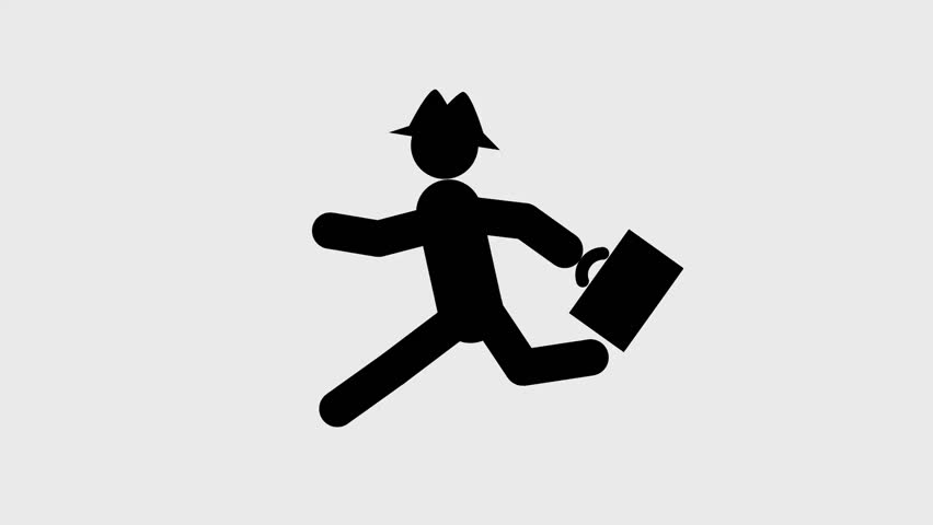 Pictogram man running ,silhouette of a man, man in a hat, Man ...