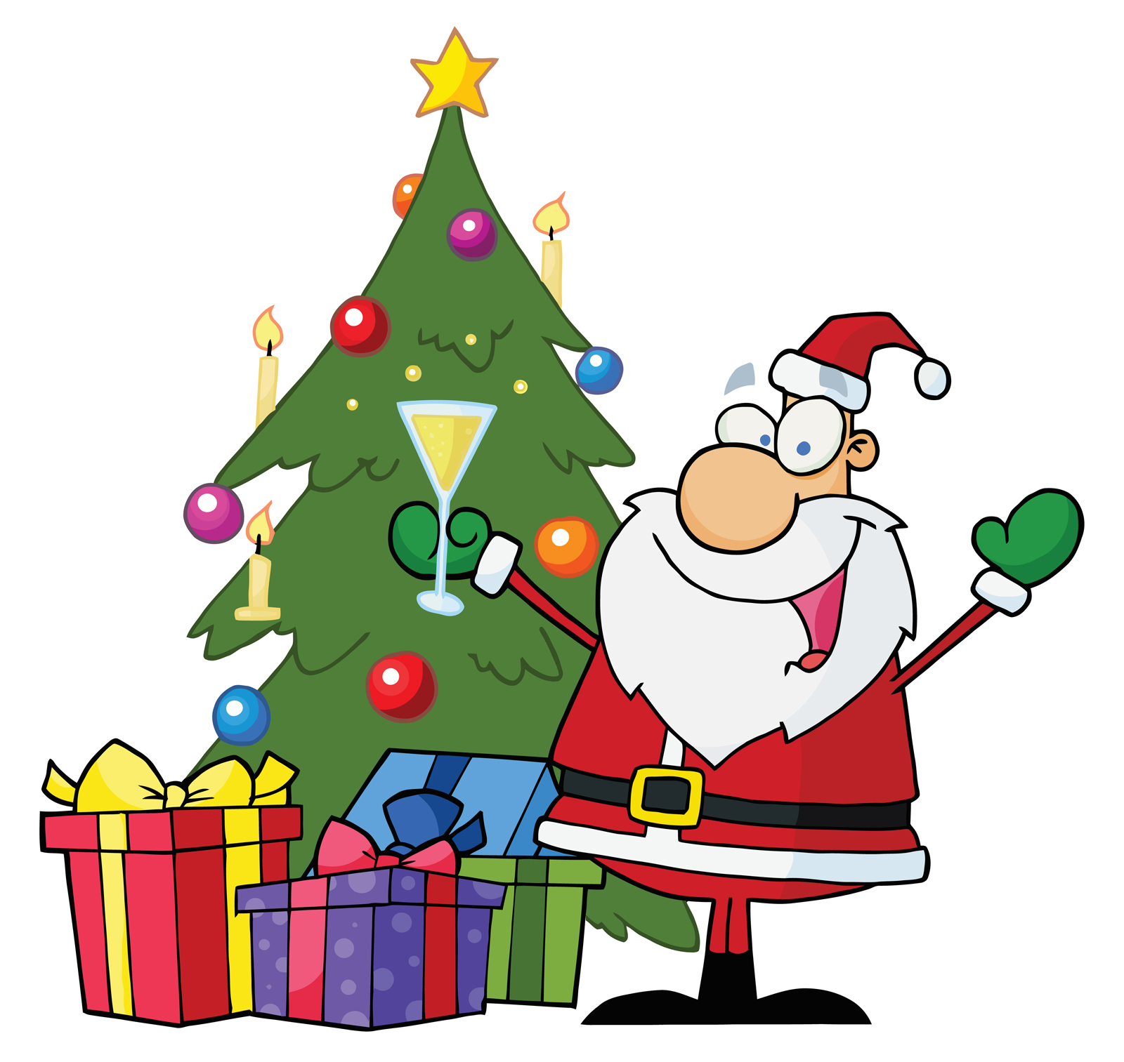 Christmas Tree With Presents Clip Art – Happy Holidays!