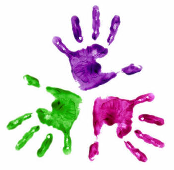 kids handprint clipart printables