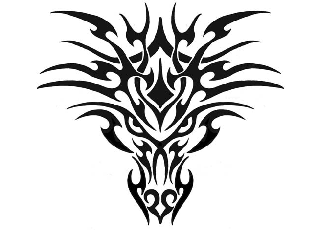Tattoo In Gallery: tribal dragon head tattoos