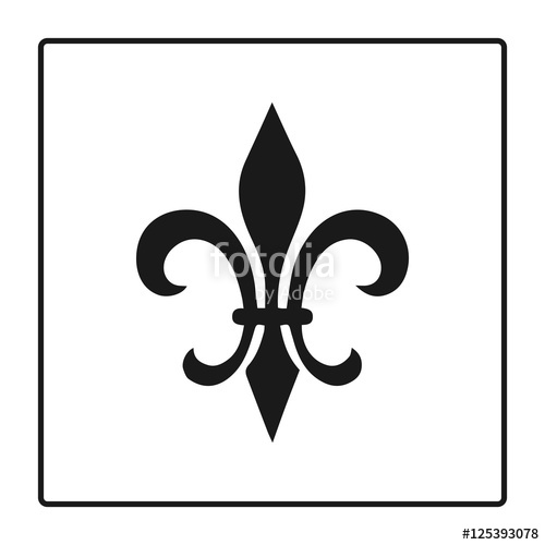 Fleur de lis symbol, silhouette - heraldic symbol. Vector ...