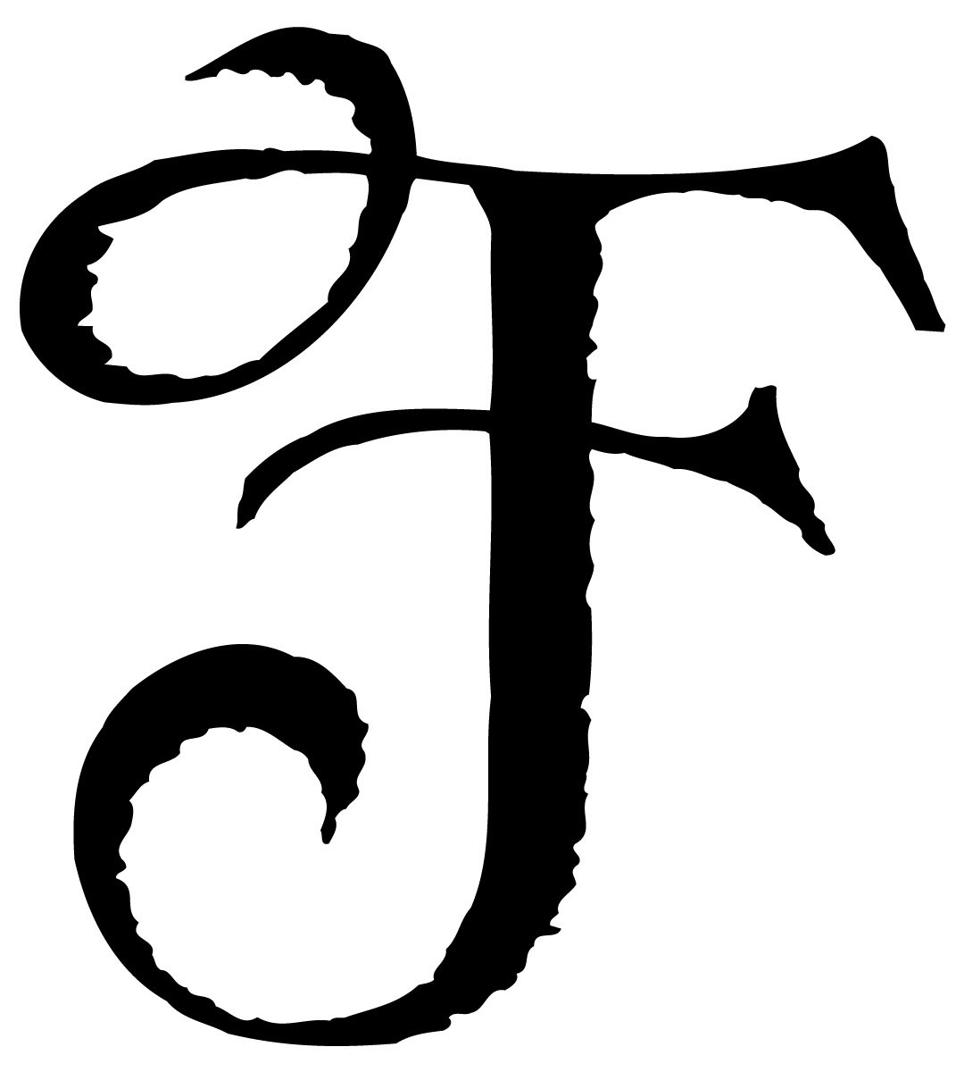 Clipart fancy letter f