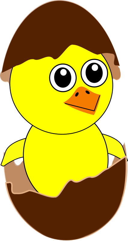 Clipart - Funny Chick Cartoon Newborn