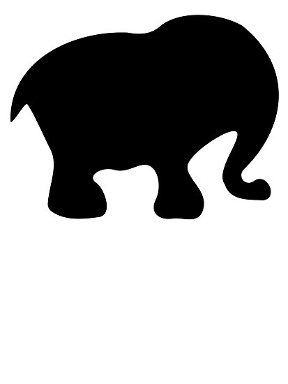 Baby Elephant Silhouette" by kwg2200 | Redbubble
