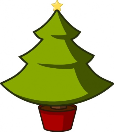 Christmas Tree clip art vector, free vector graphics