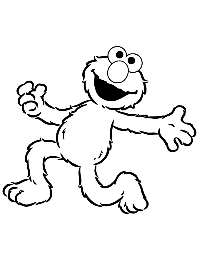 Elmo On One Knee Coloring Page | Free Printable Coloring Pages