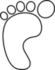 White Left Baby Foot - vector clip art online, royalty free ...