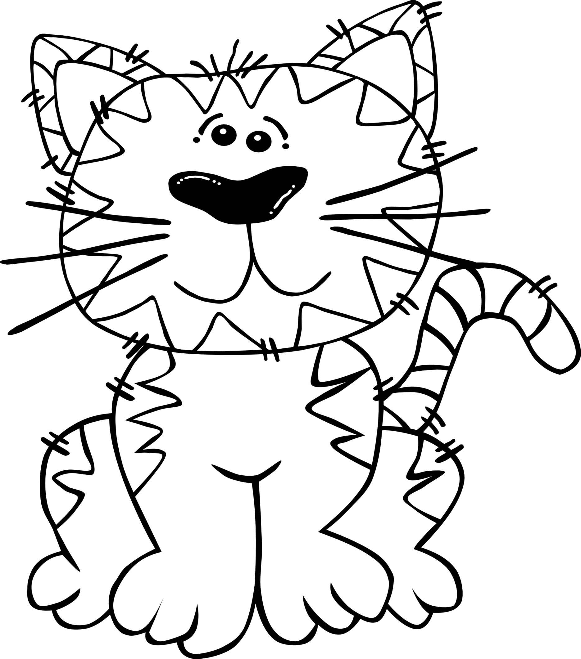 Line Drawing Of Cat Clipart - Free to use Clip Art Resource