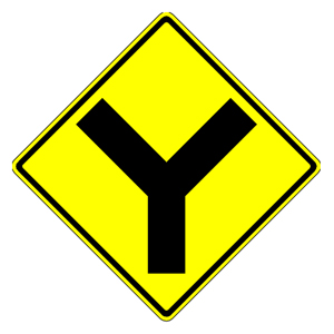 W2-5 Y-Symbol (Y Intersection Ahead) Sign