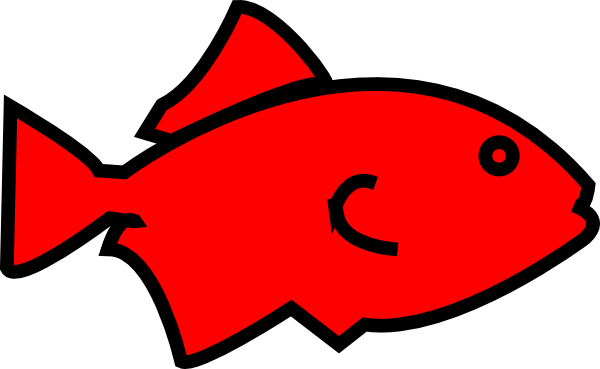 Comic outline of fish free clipart