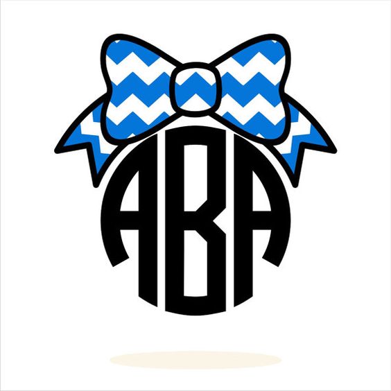 Chevron bow, Monograms and Preppy monogram